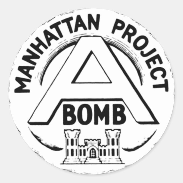 Sticker Rond Insigne du projet Manhattan (Devant)