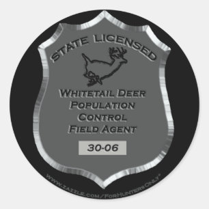 Sticker Rond Insigne n° 30-06 Agent de terrain du cerf de Virgi
