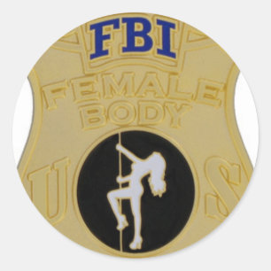Sticker Rond inspecteur de corps féminin de fbi