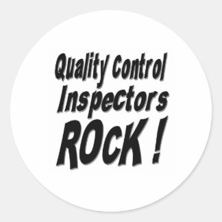 Sticker Rond Inspecteurs de contrôle de la qualité Rock! Autoco