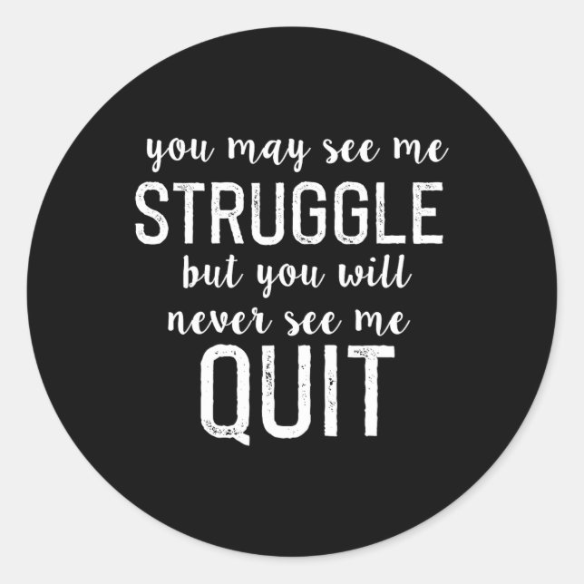 Sticker Rond Inspiration d'entraînement Motivation dire Hommes  (Devant)