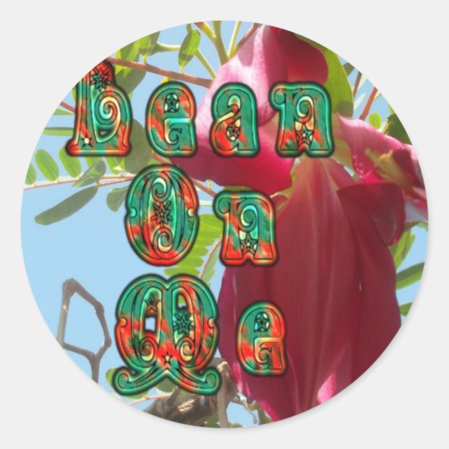 Sticker Rond Inspiration Lean On Me Floral Skyward Art Imprimer (Devant)