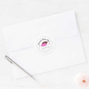 Sticker Rond Inspirational Funky Custom Donut