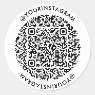 Sticker Rond instagram entreprise médias sociaux moderne code q