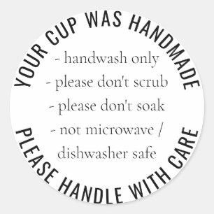 Sticker Rond Instructions sur les soins personnalisés de la Cou