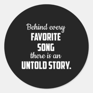 Sticker Rond Instrument de musique Musicien sonore Idée cadeau