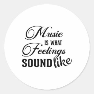Sticker Rond Instrument de musique Musicien Sound Lover Cadeau