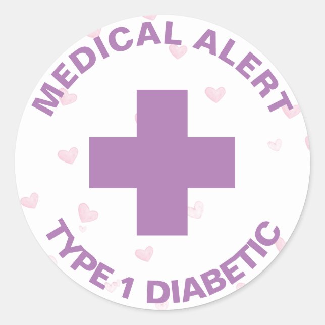Sticker Rond Insuline d'alerte Médicale personnalisée Mousse di (Devant)