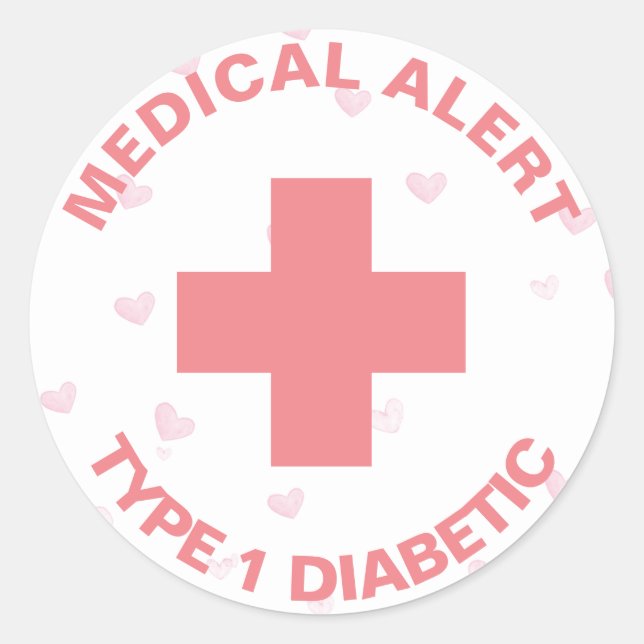 Sticker Rond Insuline d'alerte Médicale personnalisée Mousse di (Devant)