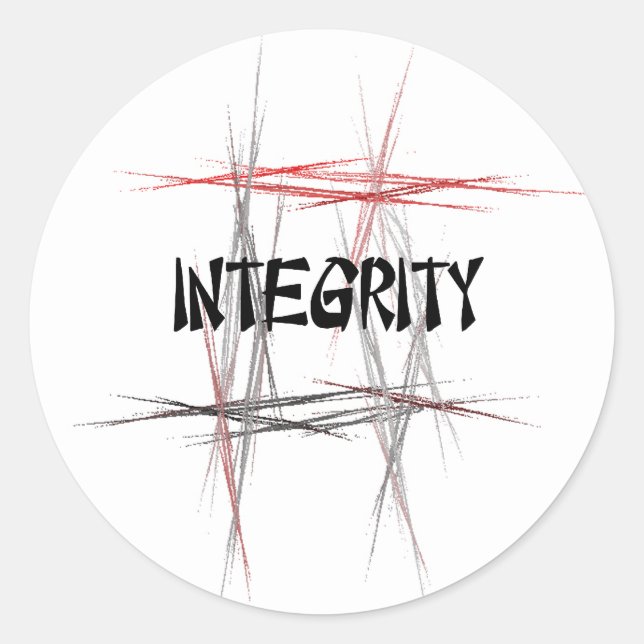 Sticker Rond Intégrité des arts martiaux (Devant)