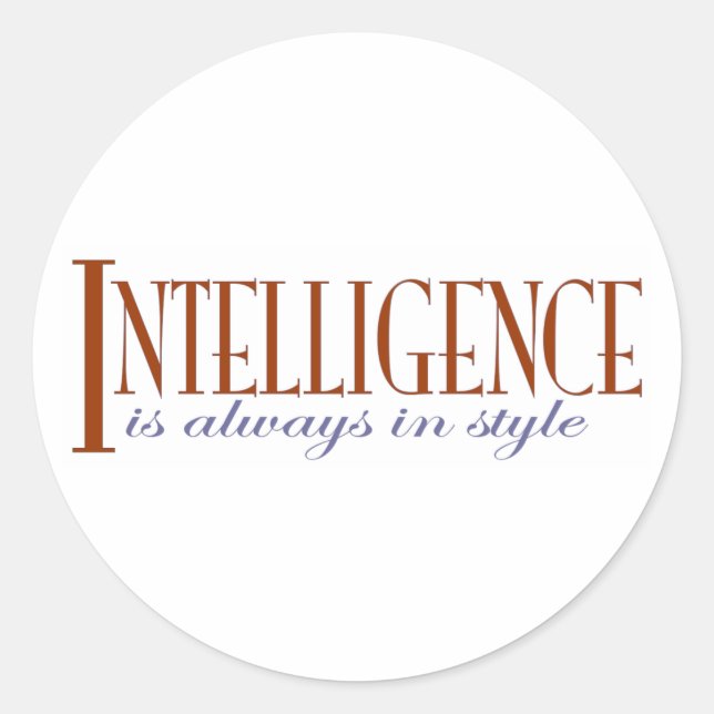 Sticker Rond Intelligence (Devant)