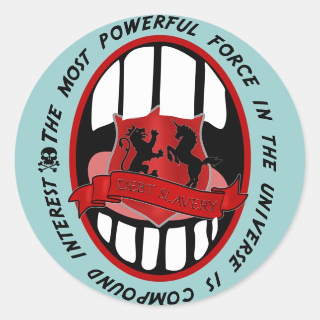 Sticker Rond Intérêts Composés (Devant)