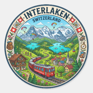 Sticker Rond Interlaken Suisse