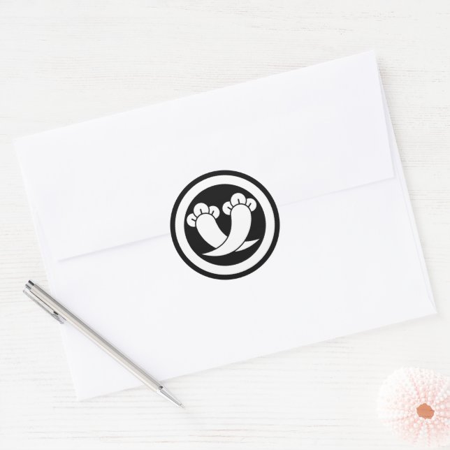 Sticker Rond Intersecting cloves in circle (Enveloppe)