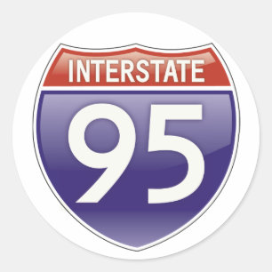 Sticker Rond Interstate 95