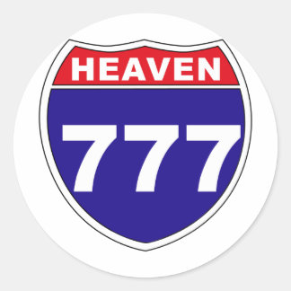 Sticker Rond "Interstate" Heaven 777