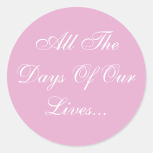 Sticker Rond Invitations mariage Pink Pearl