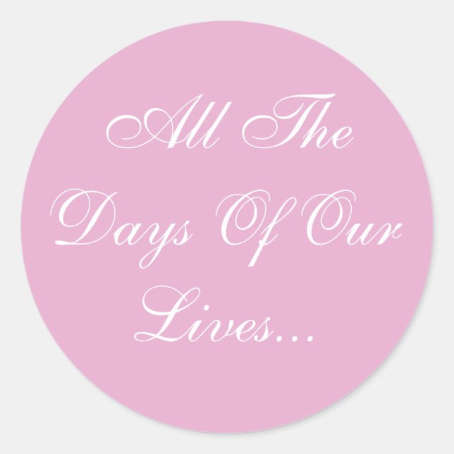 Sticker Rond Invitations mariage Pink Pearl (Devant)