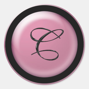 Sticker Rond Invitations Monogrammes C