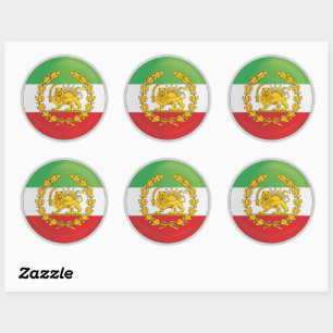 Sticker Rond Iran Royaume des Lions Perse Pahlevi