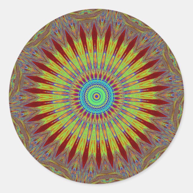 Sticker Rond Iran tapis Africain ethnie tribale motif.jpg (Devant)