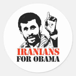 STICKER ROND IRANIENS POUR OBAMA