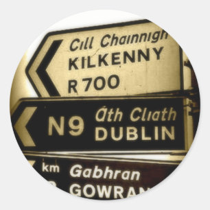 Sticker Rond Ireland Roadside Signs