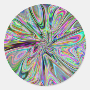 Sticker Rond Iridescente Chrome 12