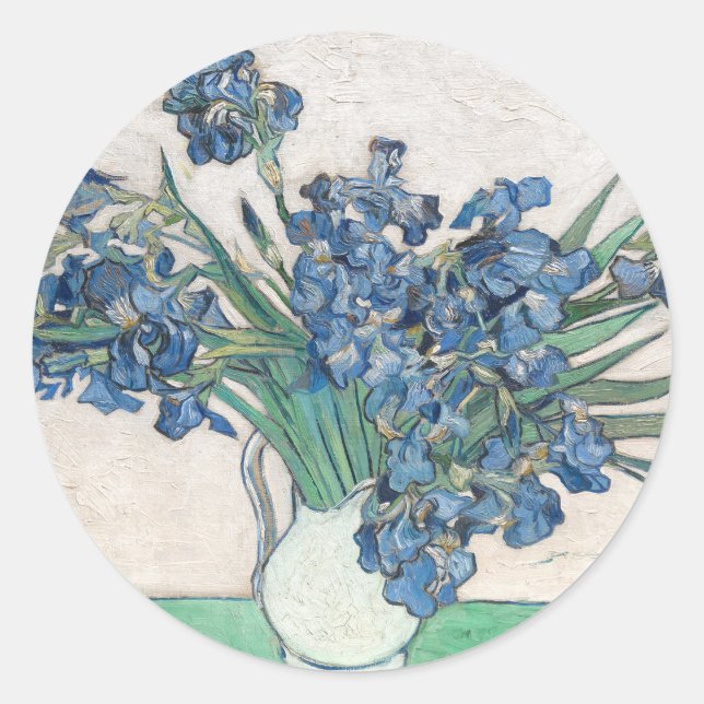 Sticker Rond Irises | Vincent van Gogh (Devant)