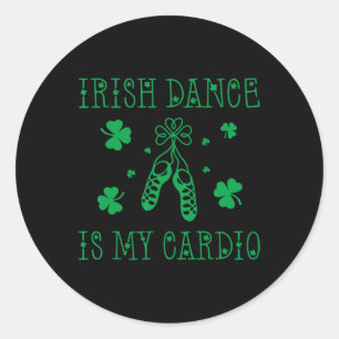 Sticker Rond Irish Dance Est Mon Jour de la Saint Patrick Cardi