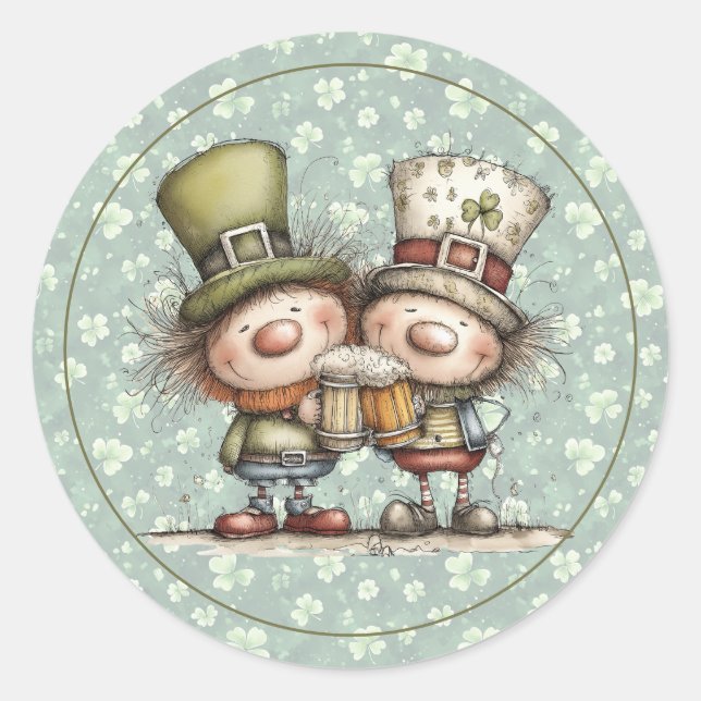 Sticker Rond Irish‑Inspired St. Patrick’s Day Envelope Seal (Devant)