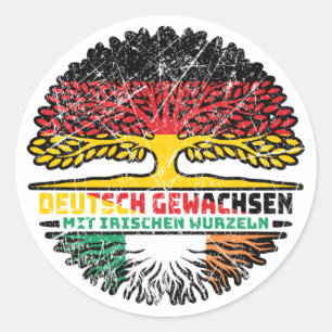 Sticker Rond Irland Irisch Deutsch Deutschland Baum Wurzel