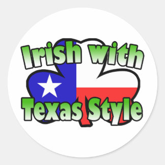 Sticker Rond Irlandais avec l'autocollant de style du Texas