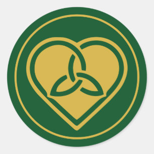 Sticker Rond Irlandais Celtic Trinity Knot Love