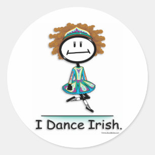 Sticker Rond Irlandais de danse
