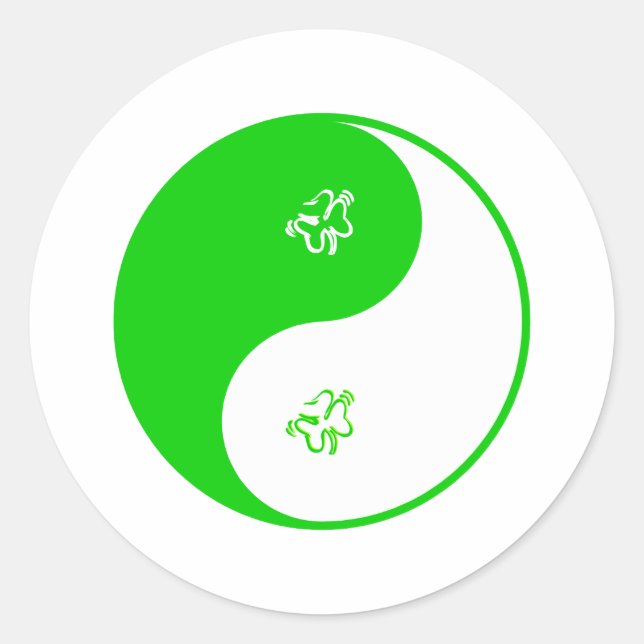Sticker Rond Irlandais de Yin Yang (Devant)