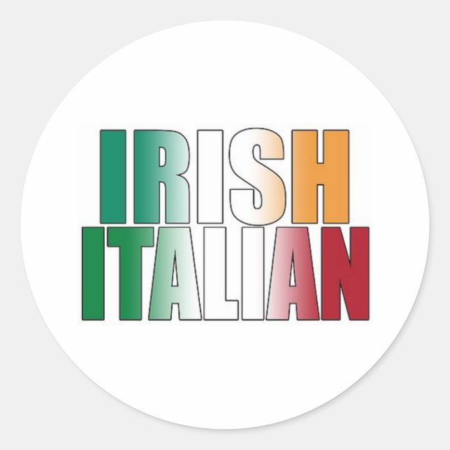 Sticker Rond irlandais italien (Devant)