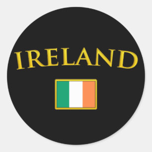 Sticker Rond Irlande d'or
