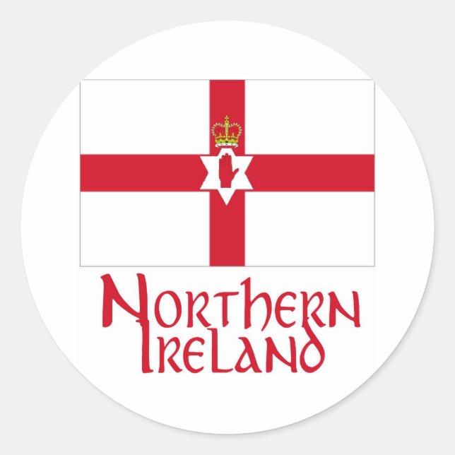 Sticker Rond Irlande du Nord (Devant)