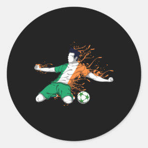 Sticker Rond Irlande Football National - Amour du Football au D