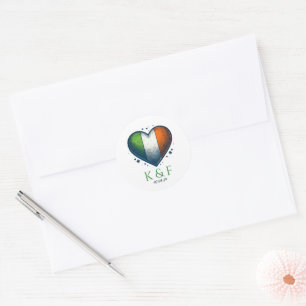 Sticker Rond Irlande Mariage couple