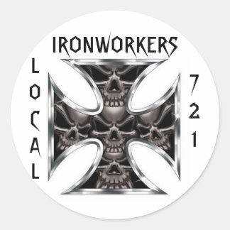 Sticker Rond IronCross Skull Perfectionnement Local, 721