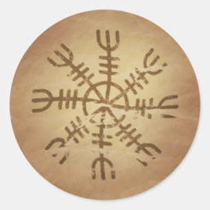 Sticker Rond Irrésistibilité Ancien charme magique islandais