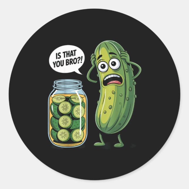 Sticker Rond Is That You Bro_ Humorous Ckle Lovers Funny Cuber  (Devant)