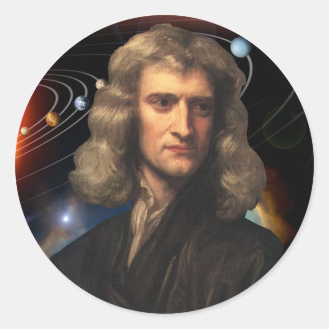 Sticker Rond Isaac Newton (Devant)