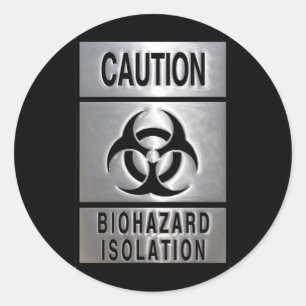 Sticker Rond Isolement de Biohazard