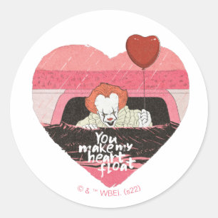 Sticker Rond IT   Pennywise - You Make My Heart Float