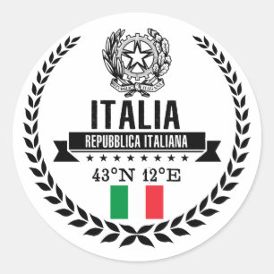 Sticker Rond Italie