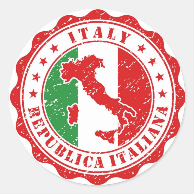 Sticker Rond Italie (Devant)