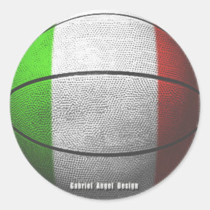 Sticker Rond Italie Basket-ball